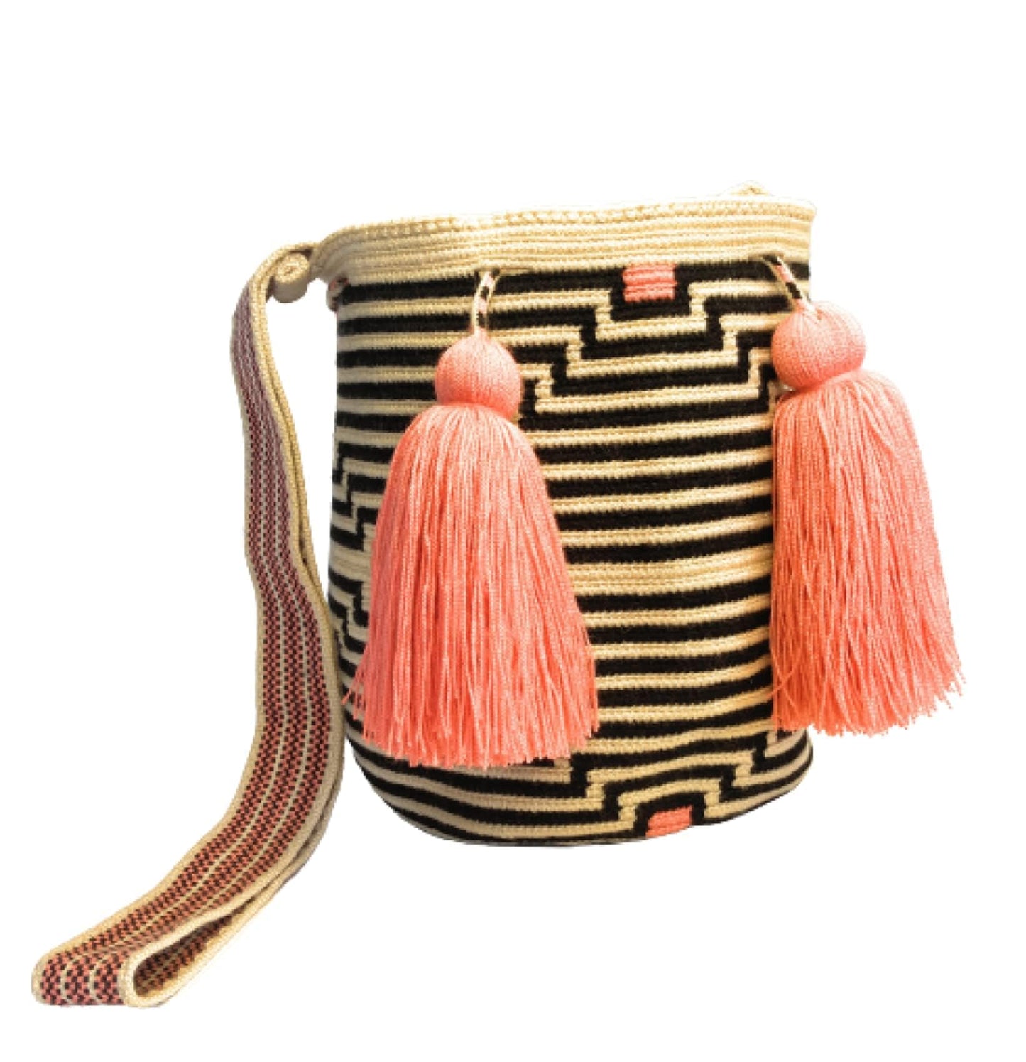 MEDIUM Wayuu Mochila Bag For Women original bolsa tejida colombiana authentic crochet pattern Gift from Colombia | AUTHENTIC WAYUU
