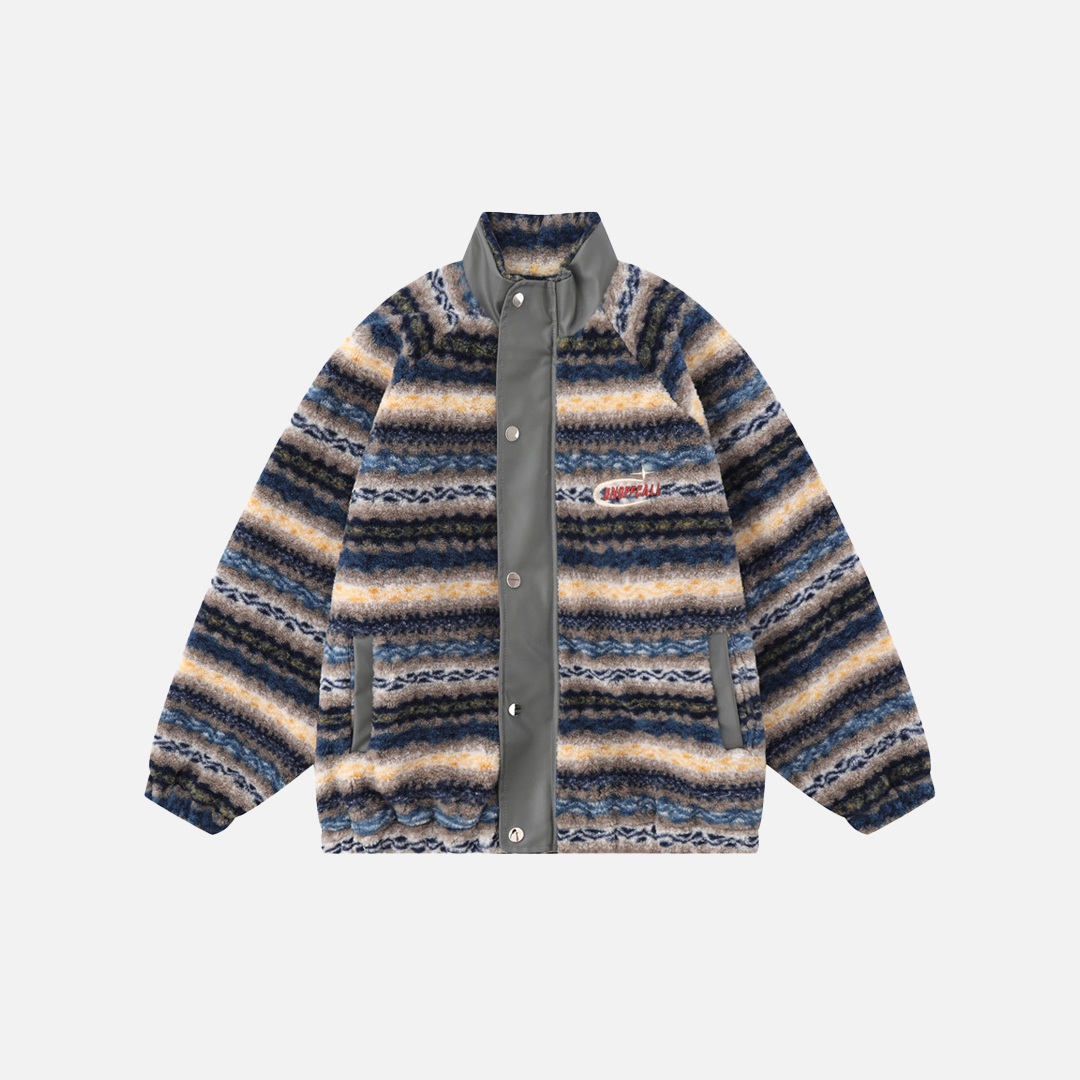 Cozy Flattering High Neck Fleece Furry Jacket - Luxuryurbanwear