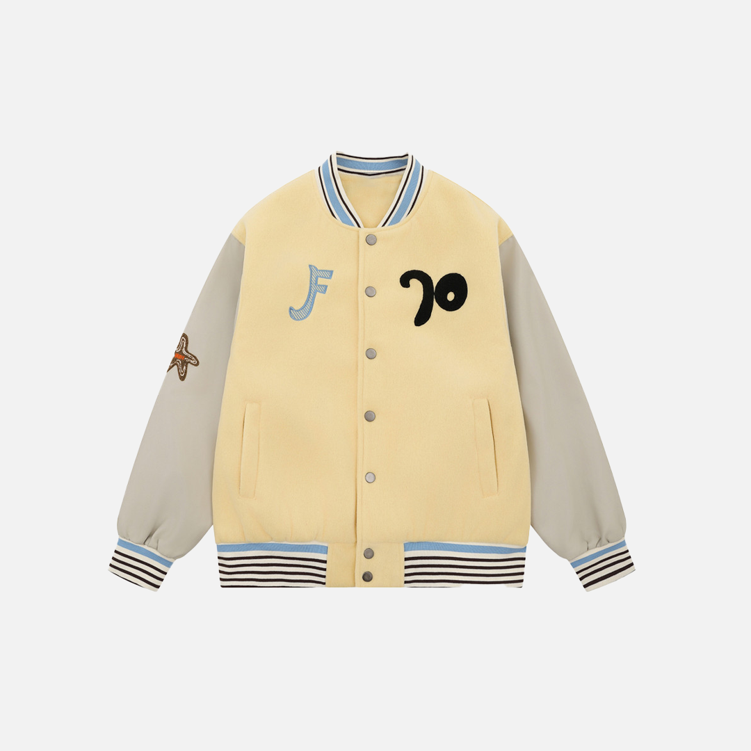 Stylish Oversized Embroidered Baseball Varcity Jacket - Luxuryurbanwear