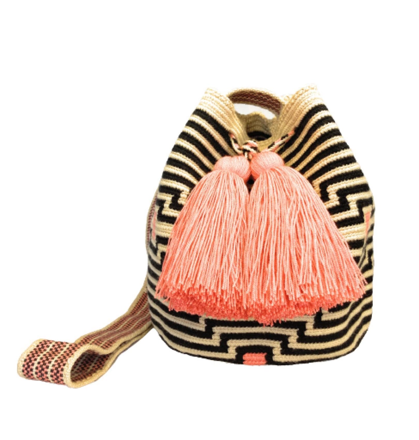 MEDIUM Wayuu Mochila Bag For Women original bolsa tejida colombiana authentic crochet pattern Gift from Colombia | AUTHENTIC WAYUU