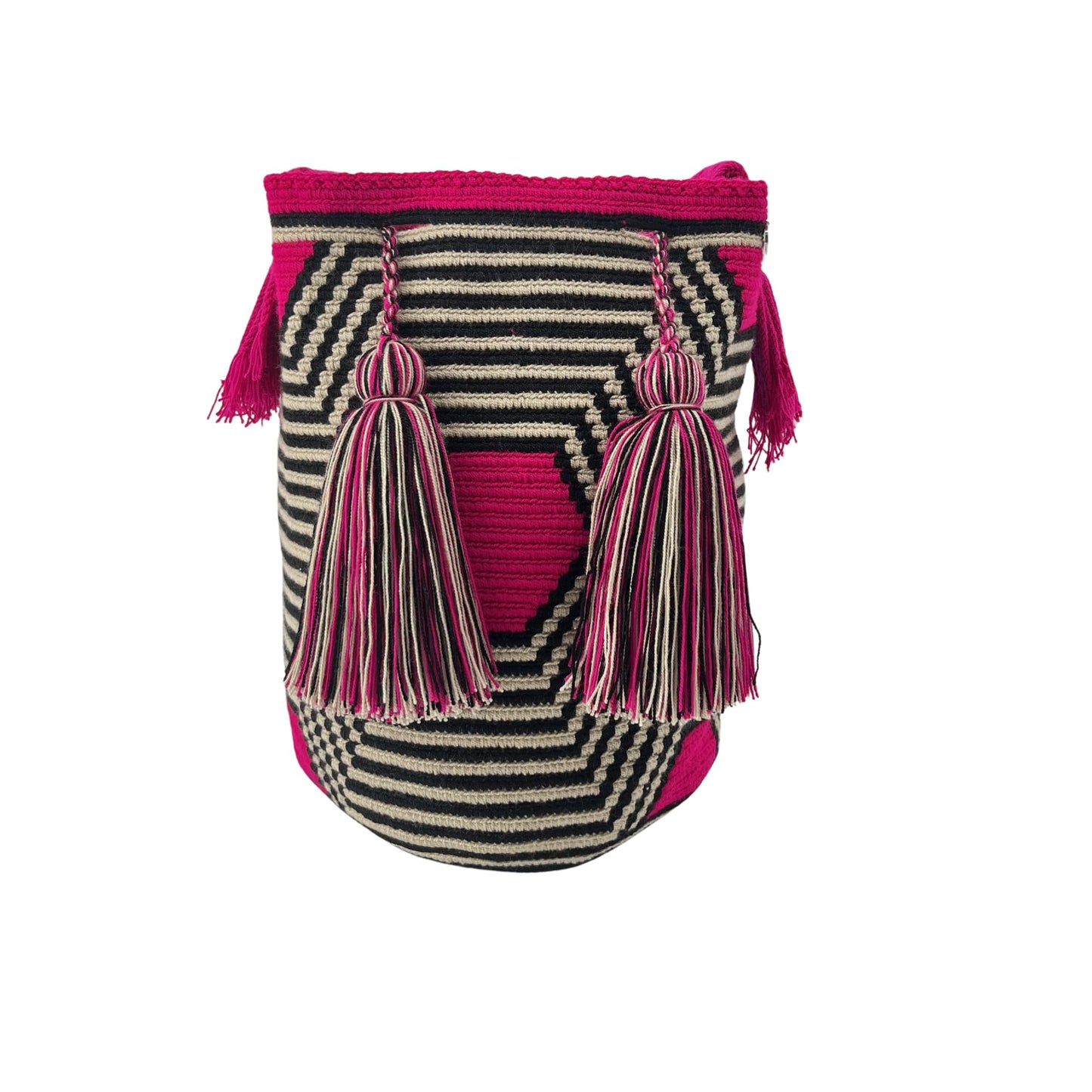 Authentic Wayuu Bag - Large Handmade Colombian Mochila - Handwoven Tribal Crossbody Shoulder Bag for Women - Unique