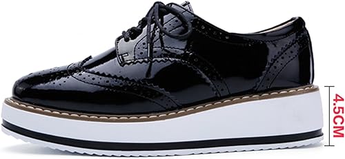 LUW Striped Platform Oxford Shoes Woman