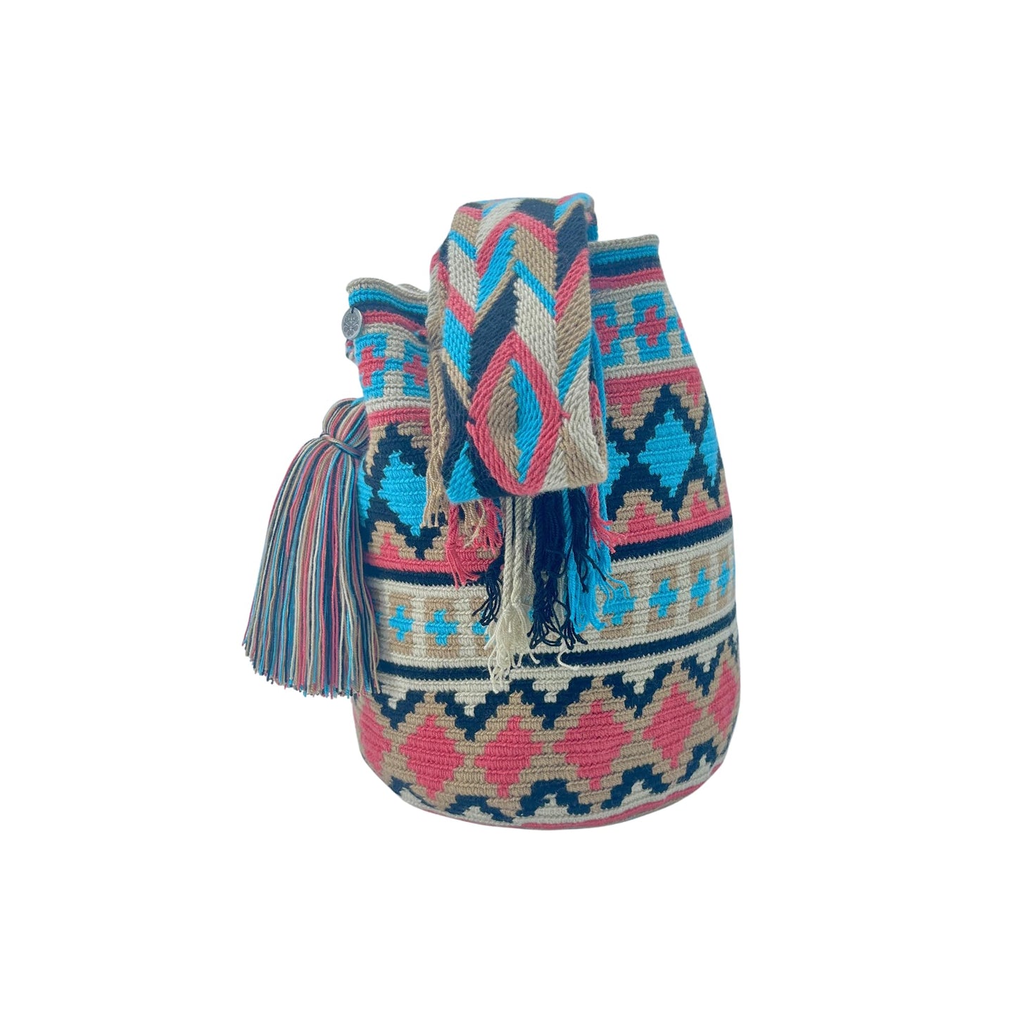 Authentic Wayuu Bag - Large Handmade Colombian Mochila - Handwoven Tribal Crossbody Shoulder Bag for Women - Unique