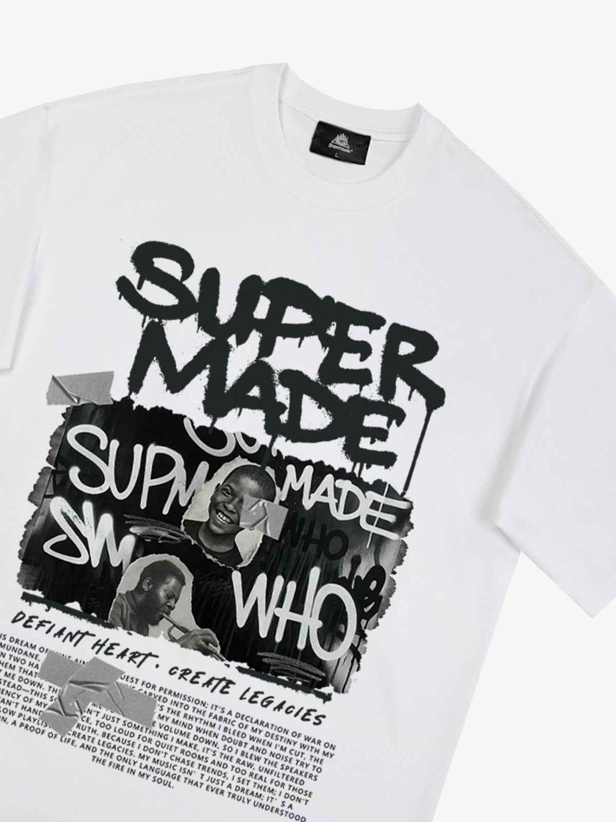 Streetwear Graffiti Character Collage Graphic T-Shirt