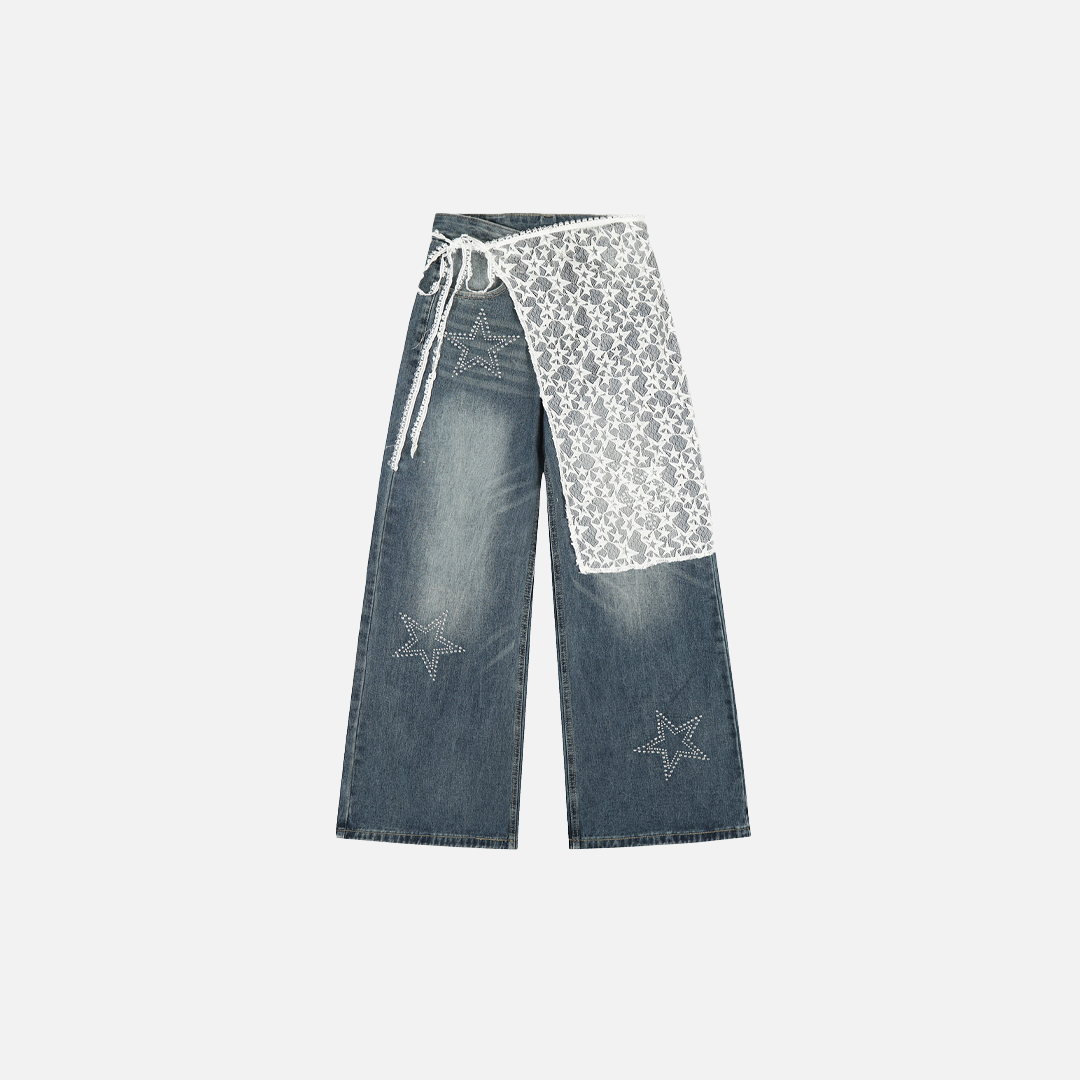 Y2K Cool Stylish Denim Straight Leg Jeans - Luxuryurbanwear