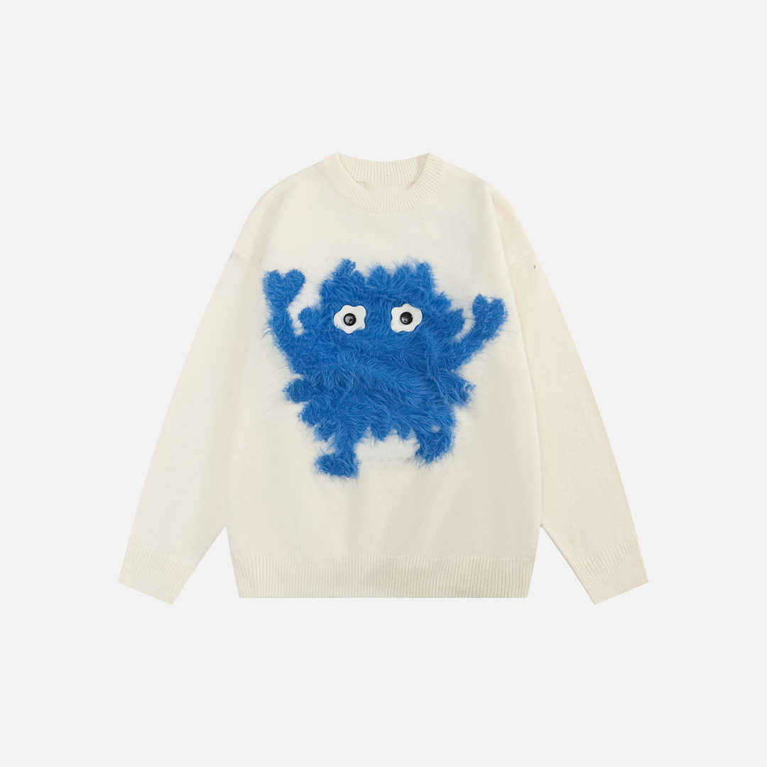 Spring Cartoon Hip Hop Crewneck Sweater - Luxuryurbanwear