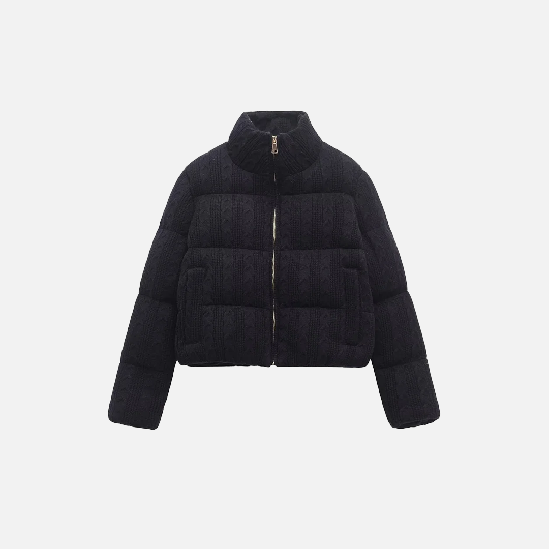 Elevated Comfort Thick Knitted Puffer Jacket - Luxuryurbanwear