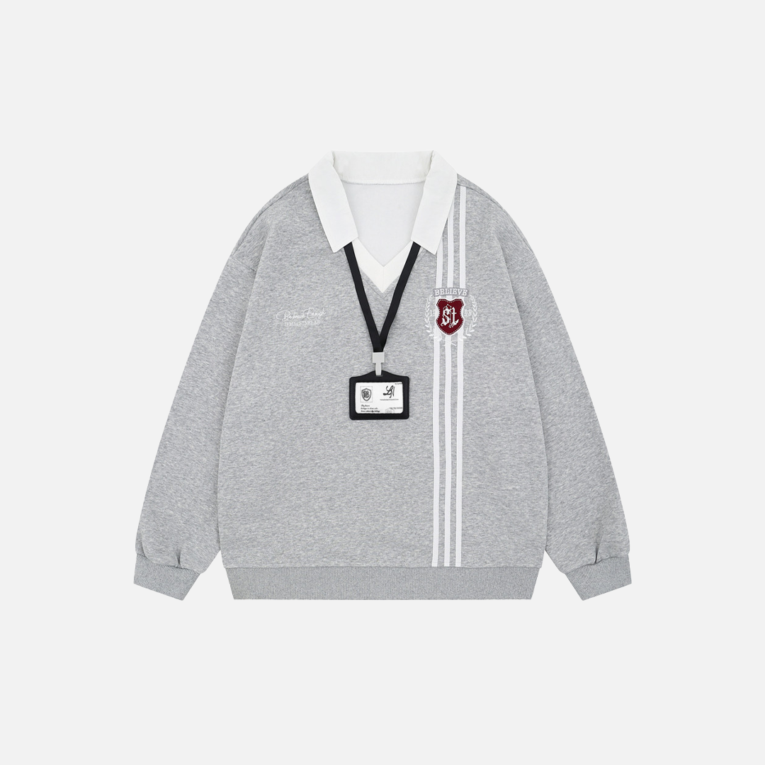 Elevated Bold Color Block V-Neck Collar Knit Sweater - Luxuryurbanwear