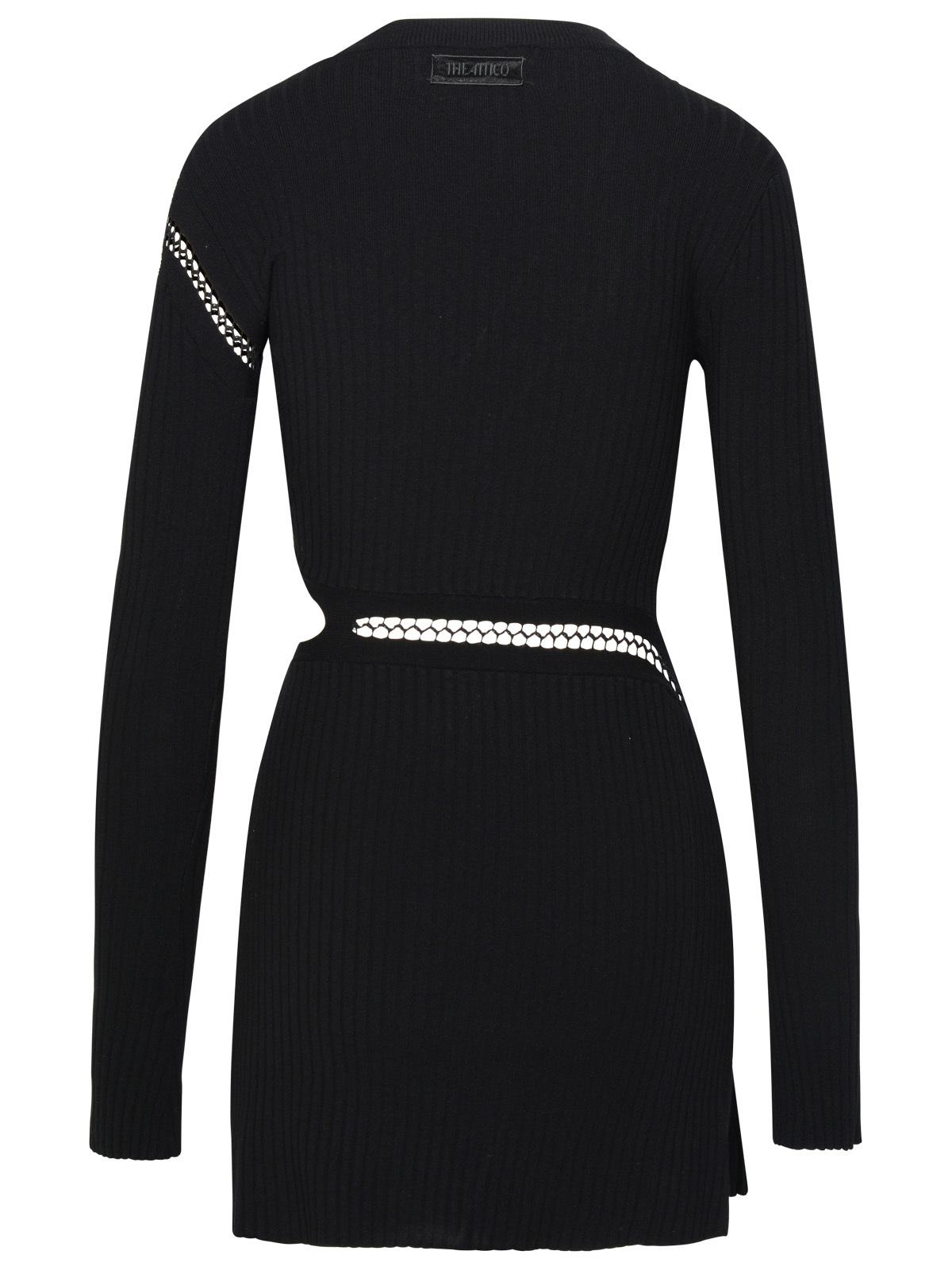 The Attico Black Viscose Blend Dress Women