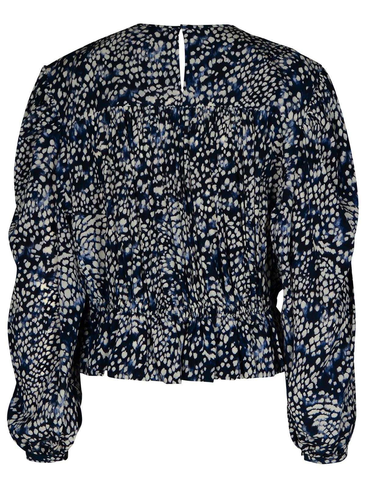 Isabel Marant 'Gelina' Blue Silk Blend Blouse Women