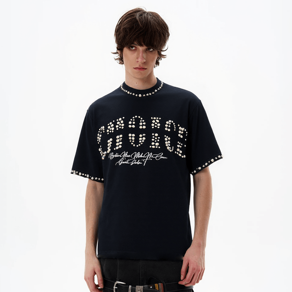 Pearl Studded | Hip Hop T-shirt - Luxuryurbanwear