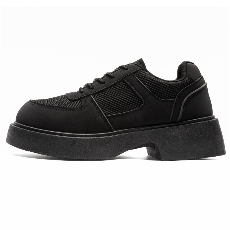 MLB LTHR-20 Chunky Platform Mesh-Detail Boots - Luxuryurbanwear