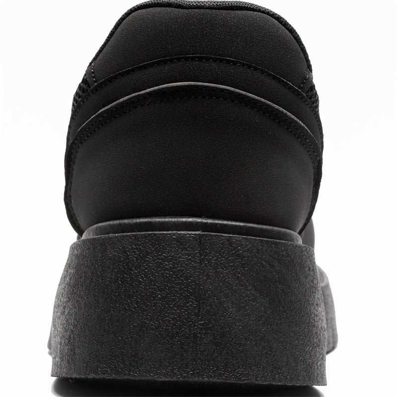 MLB LTHR-20 Chunky Platform Mesh-Detail Boots - Luxuryurbanwear