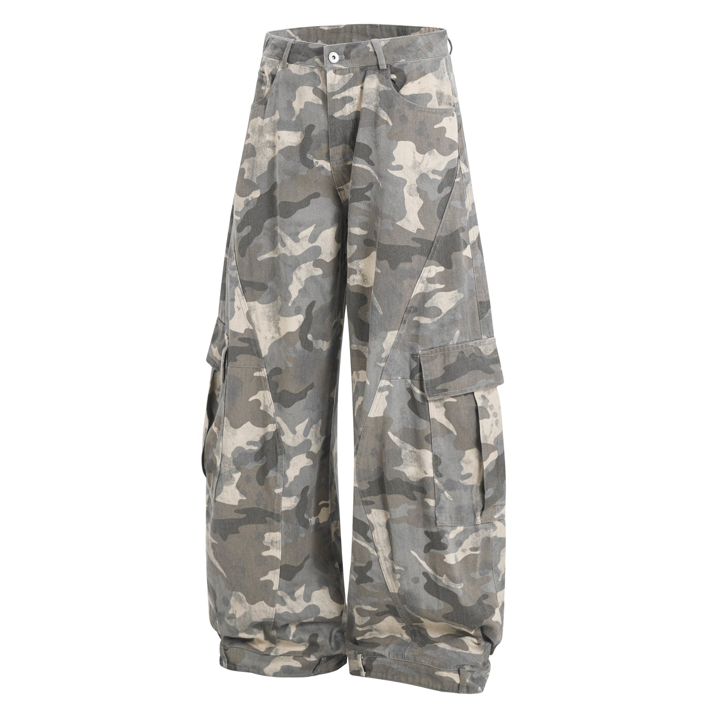 Tactical Camo Baggy Jeans - Gorpcore Utility Streetwear | LuxuryUrbanwear - Luxuryurbanwear