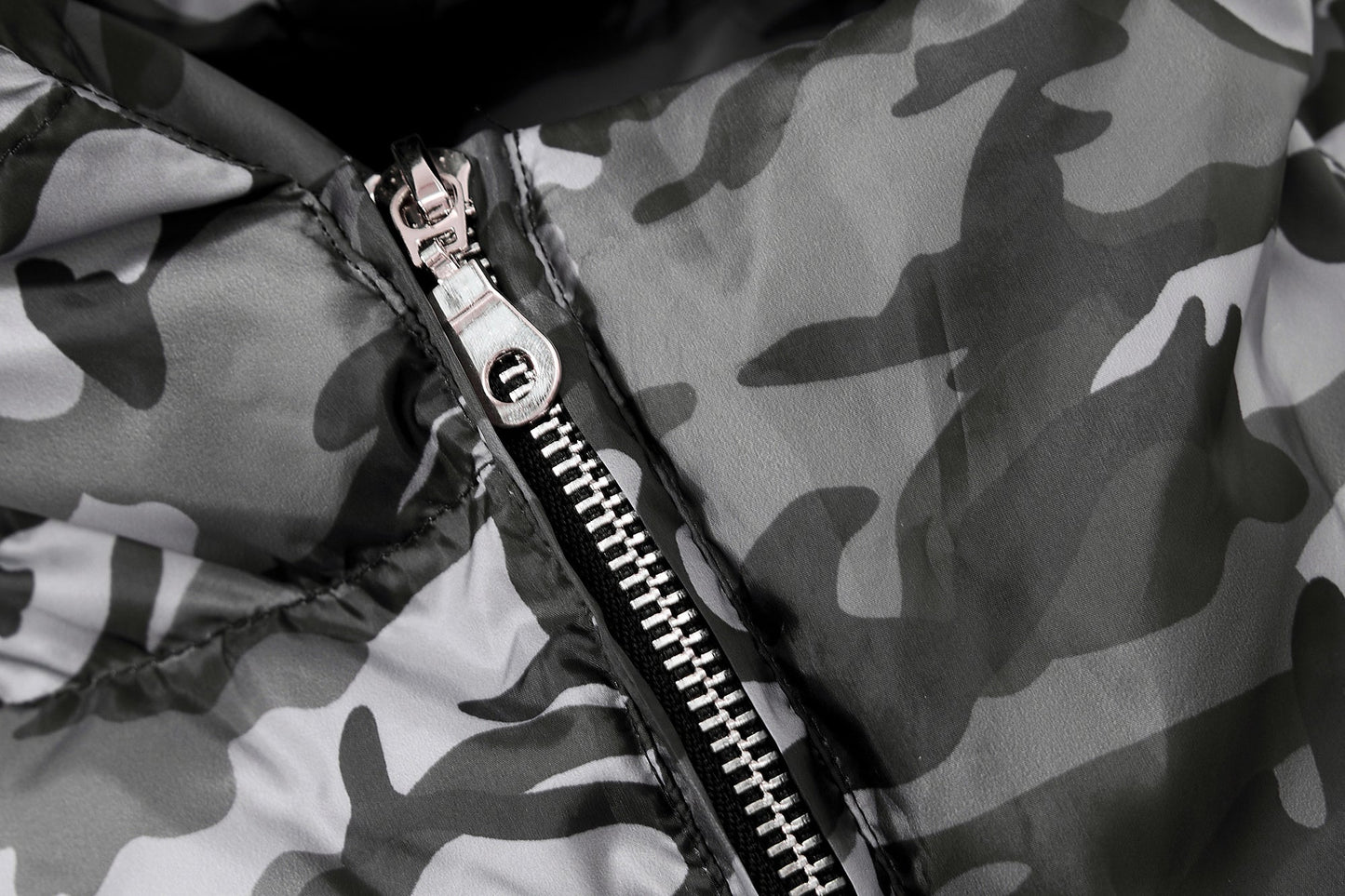 Camo Panel | Short Puffer Jacket - Luxuryurbanwear