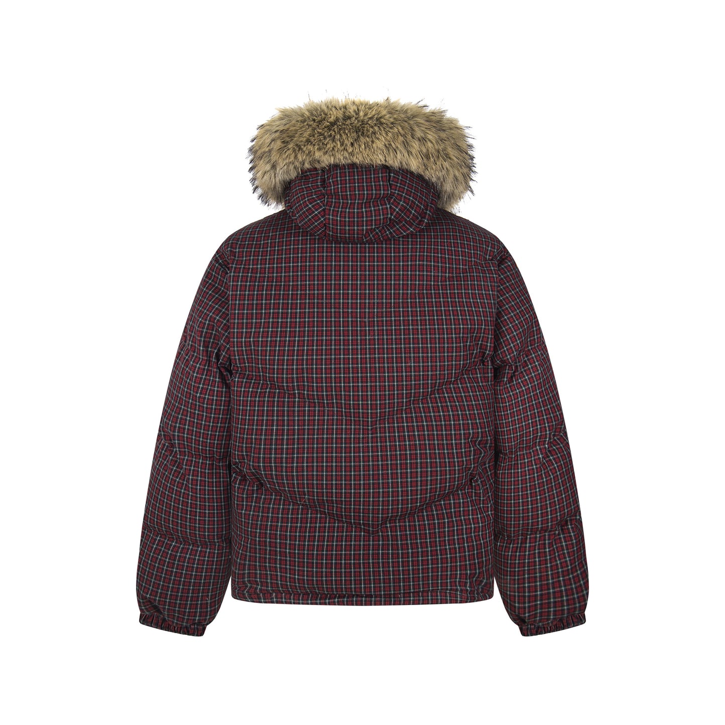 Winter Nest | Faux Fur Trimmed Plaid Puffer - Luxuryurbanwear