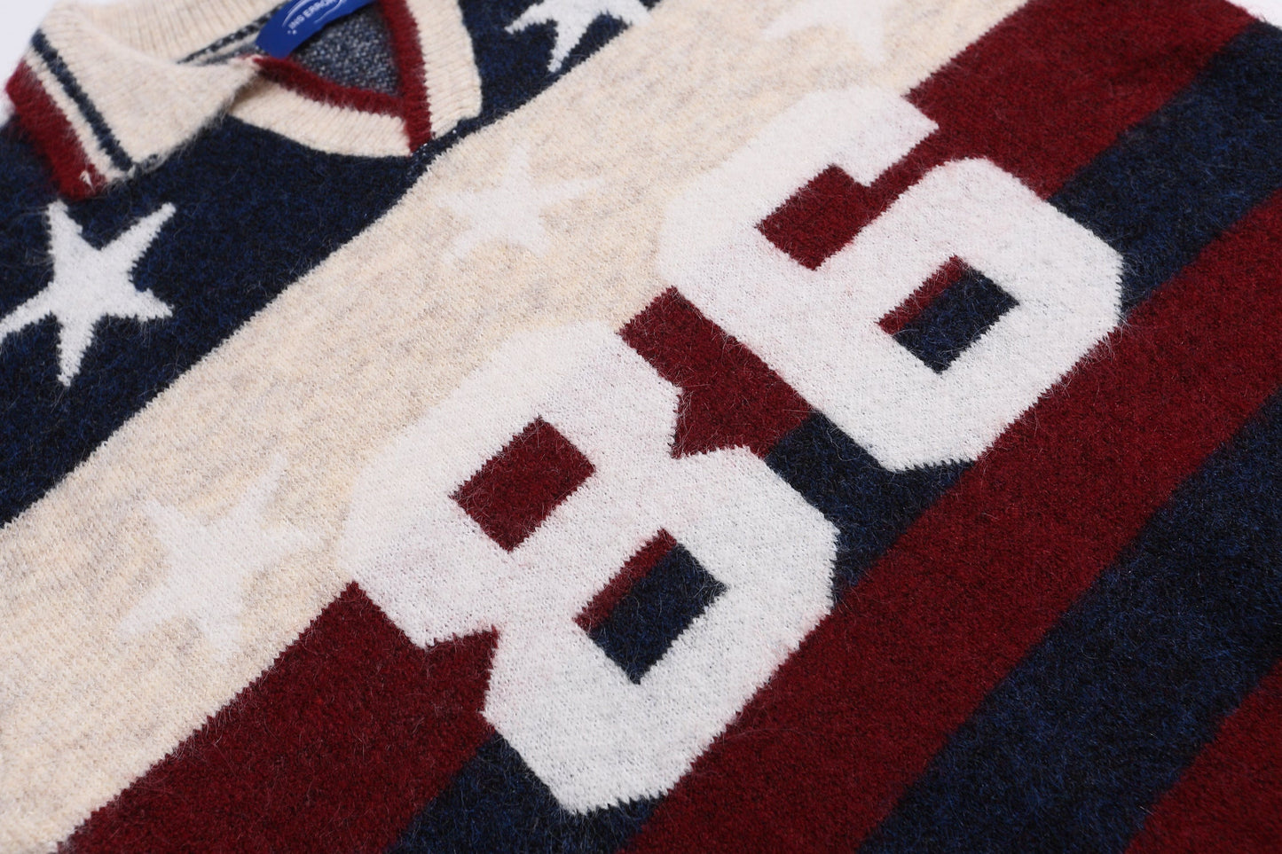 Varsity Spirit | Knit Stripe Number Sweater - Luxuryurbanwear