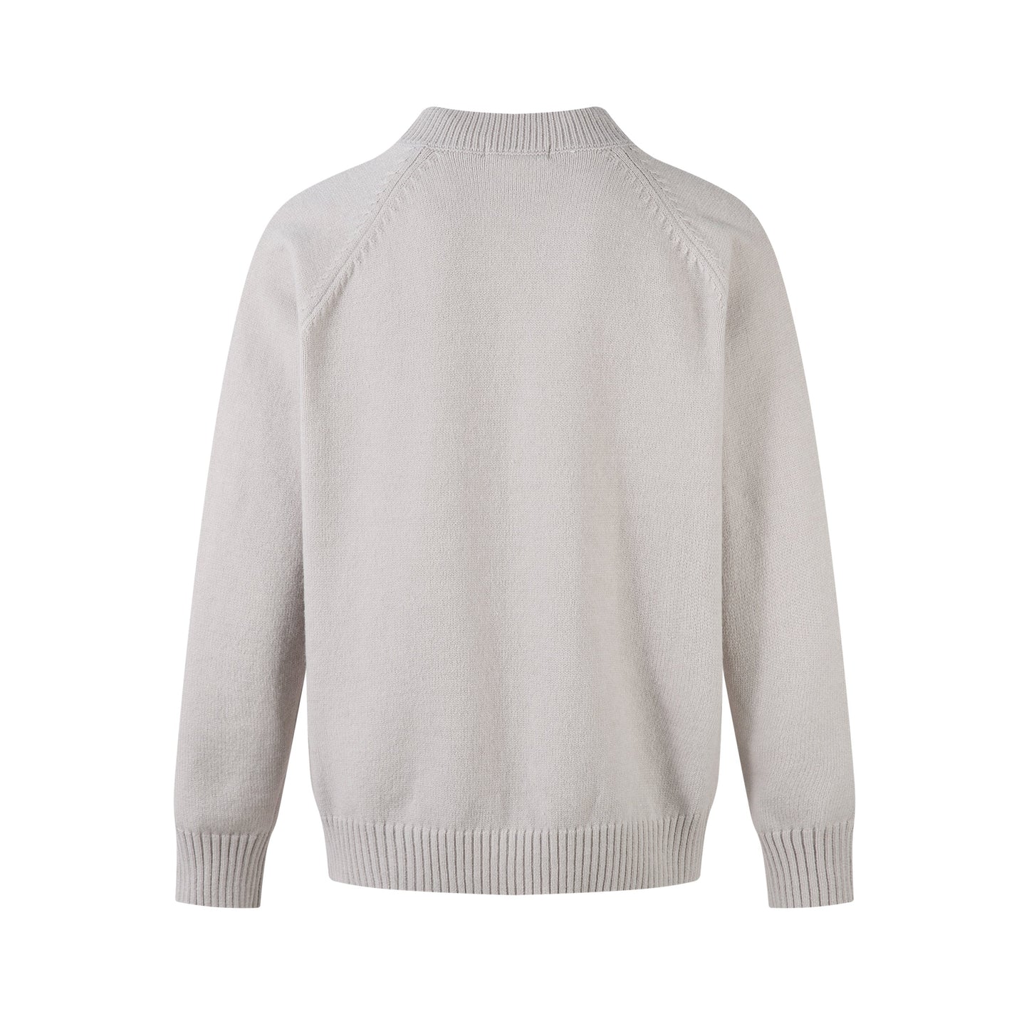 Varsity Button | Mock Neck Knit Sweater - Luxuryurbanwear