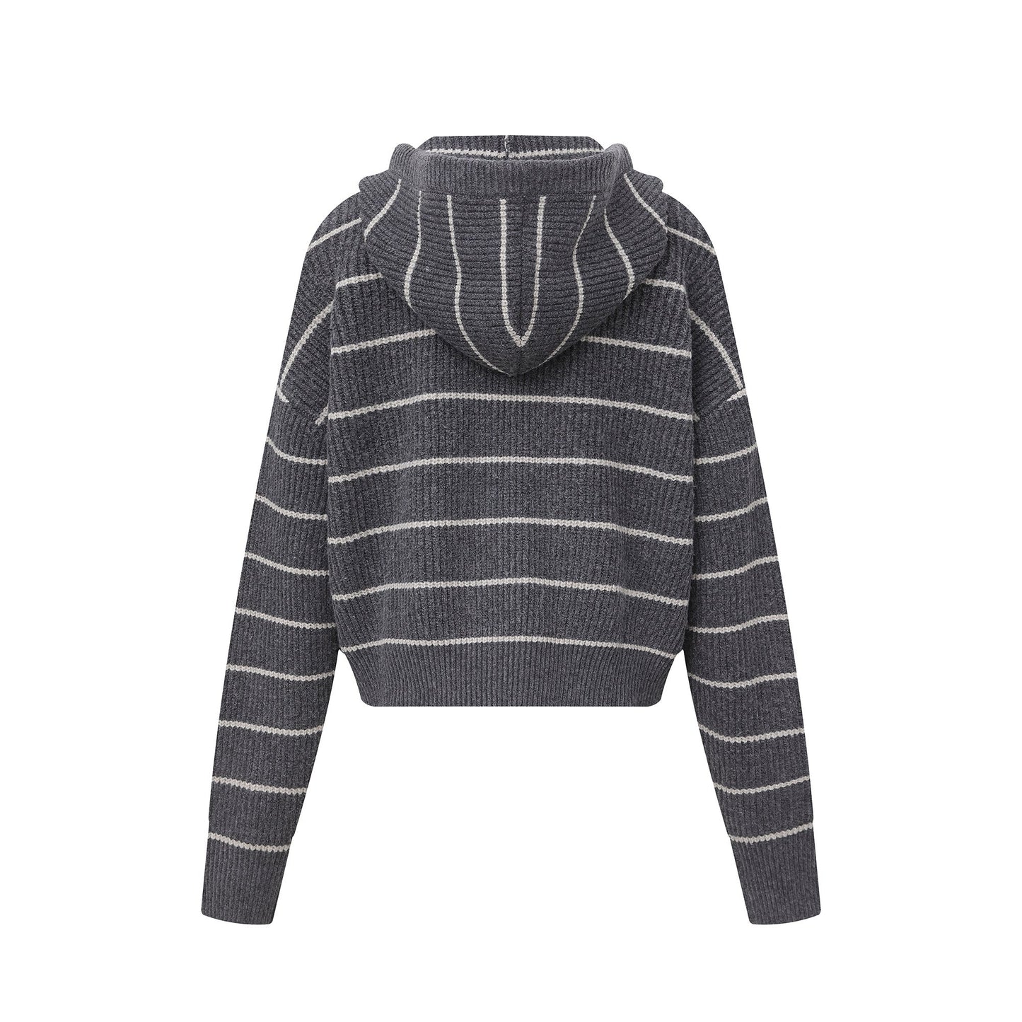 Stripe Hoodie | Button-Up Knit Cardigan - Luxuryurbanwear