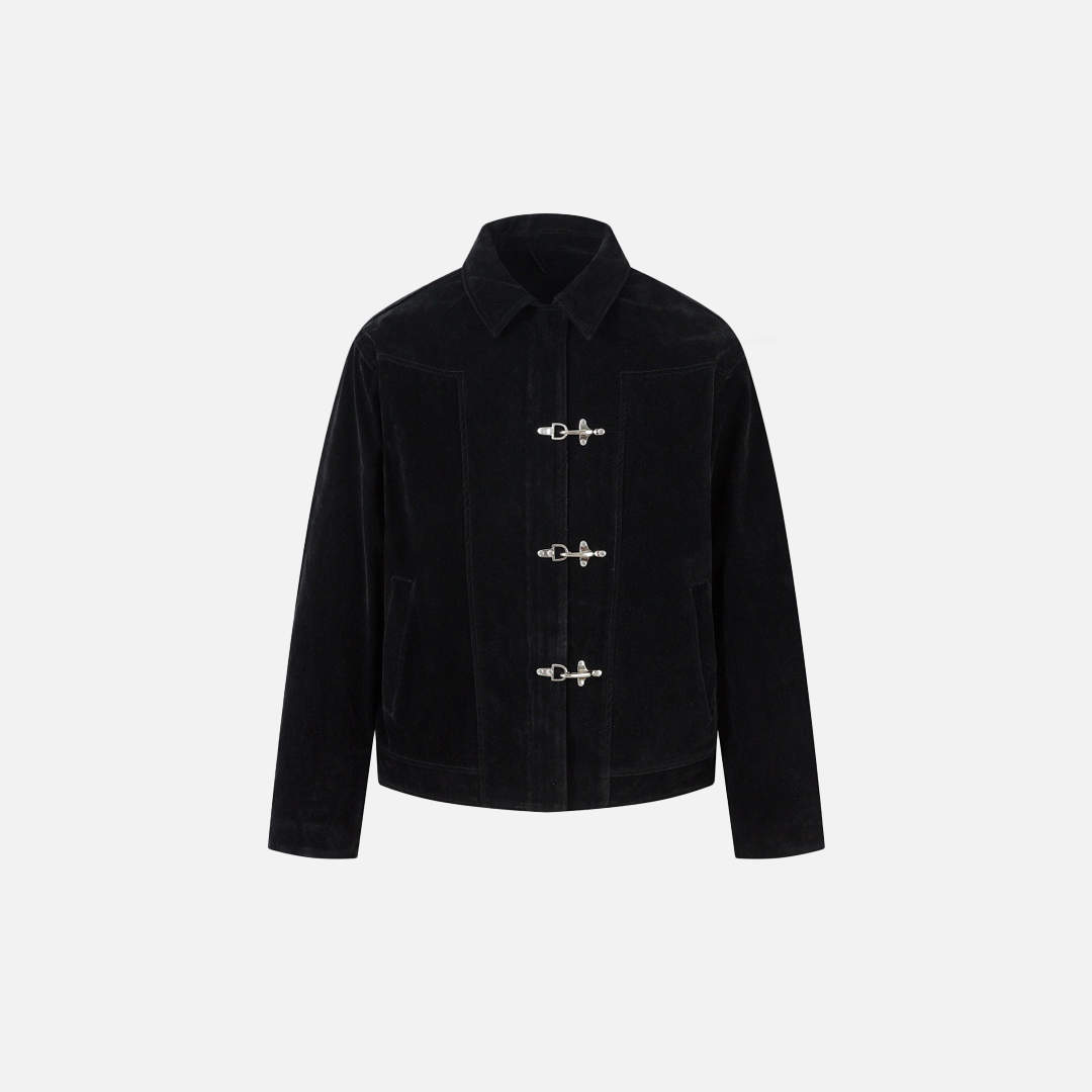 Stylish Casual Heavy Metal Buckle Design Jacket - Luxuryurbanwear