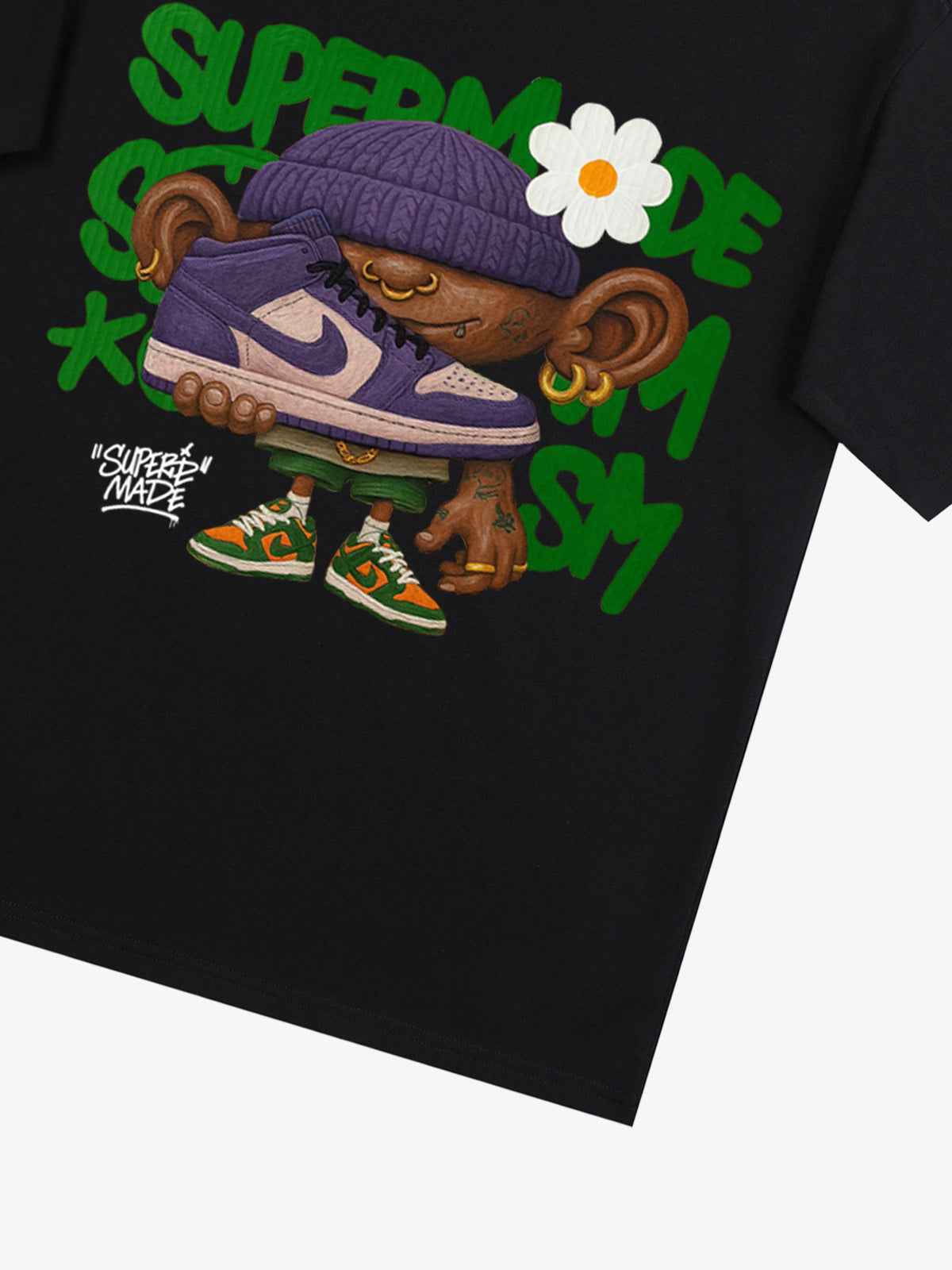 Street Cartoon Sneaker Graffiti Sneaker T-shirt