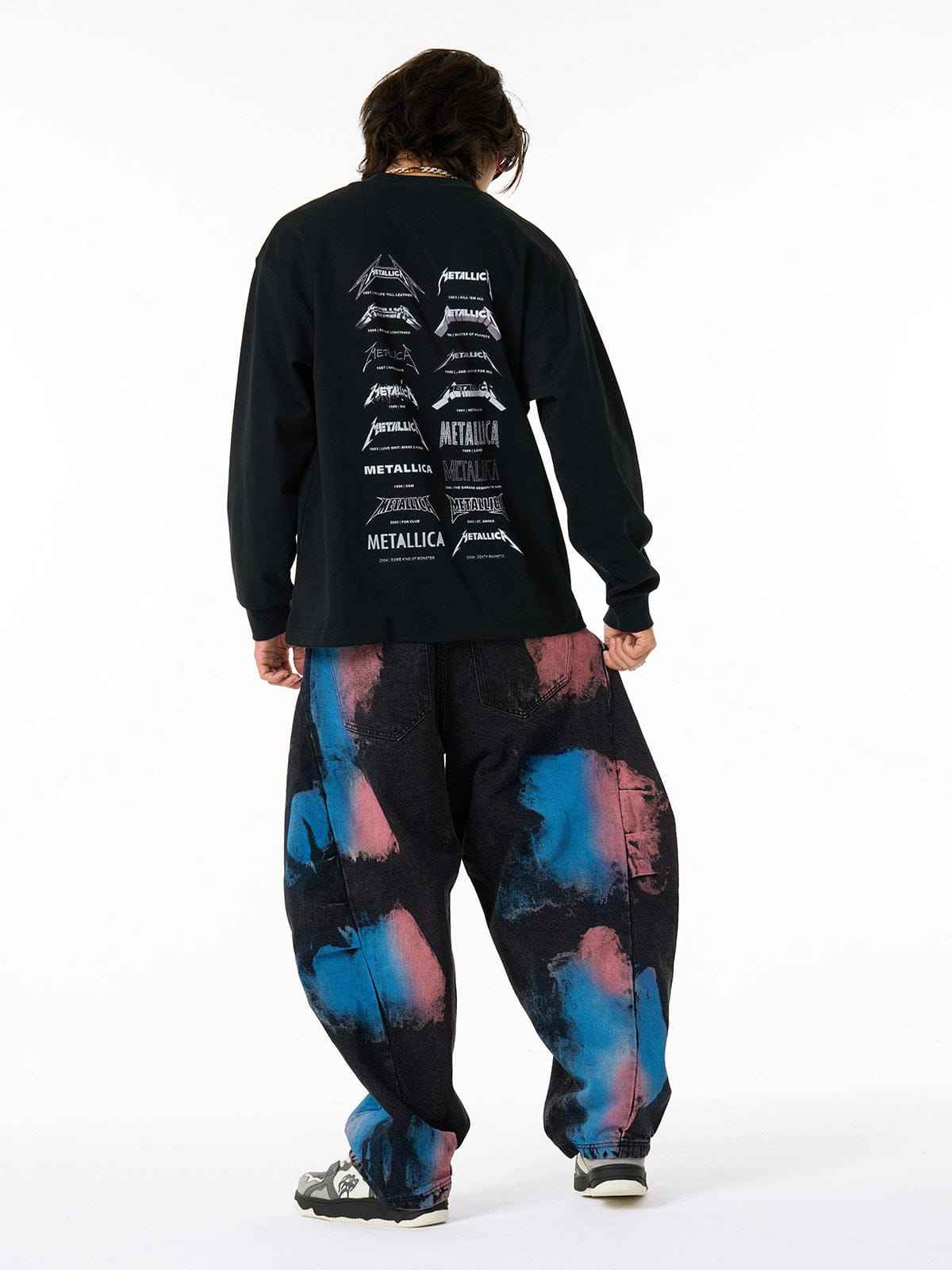 Long Sleeve Metallica Distressed