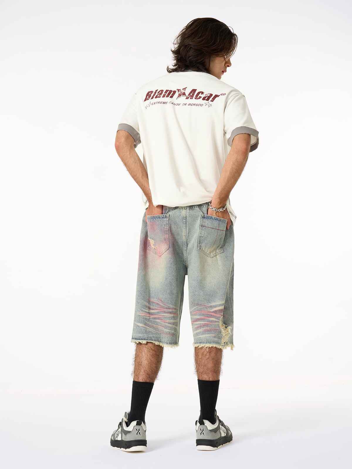 Distressed NO. 28 Jersey T-Shirt - 2442