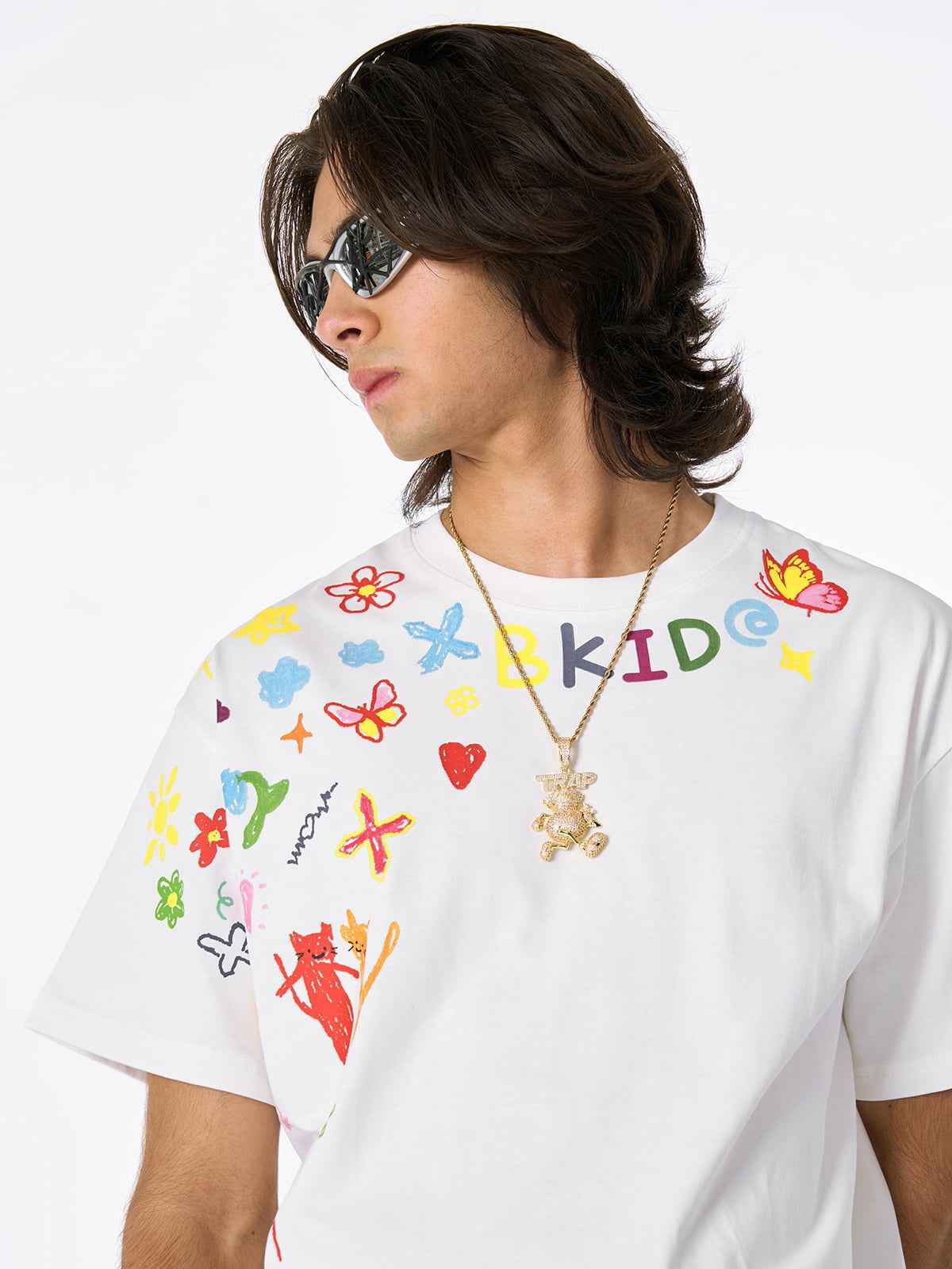 Retro Graffiti Hand-Painted T-Shirt