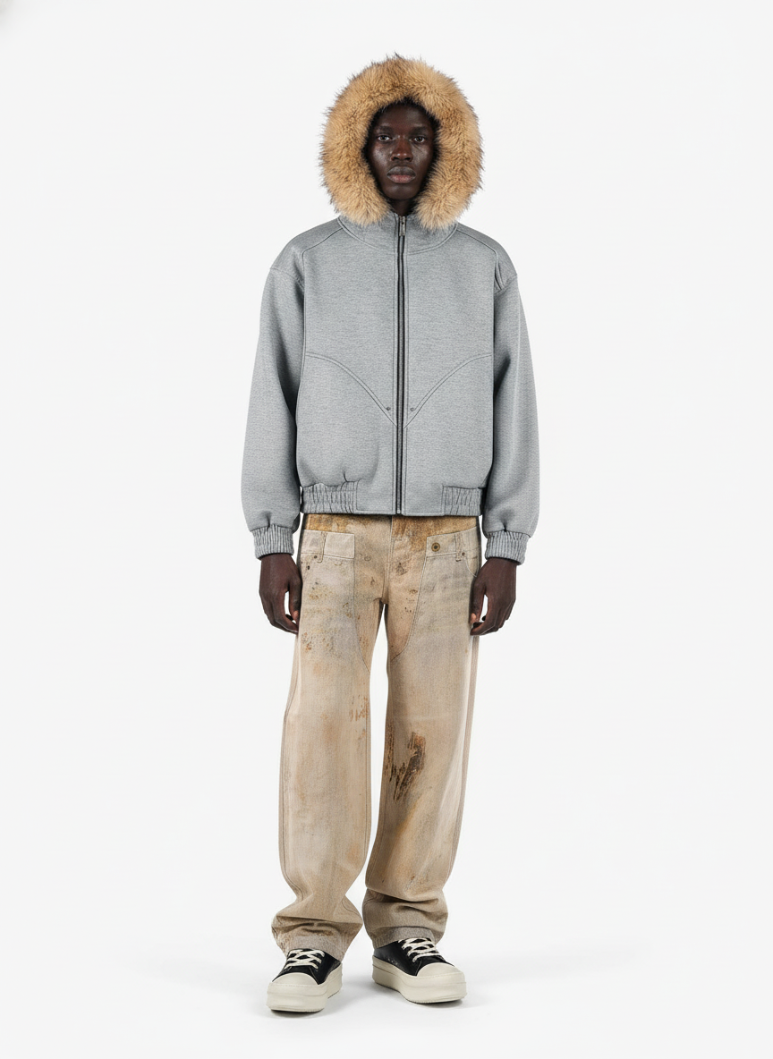 Vintage High Street Mud-Dyed Distressed Baggy Jeans - Luxuryurbanwear