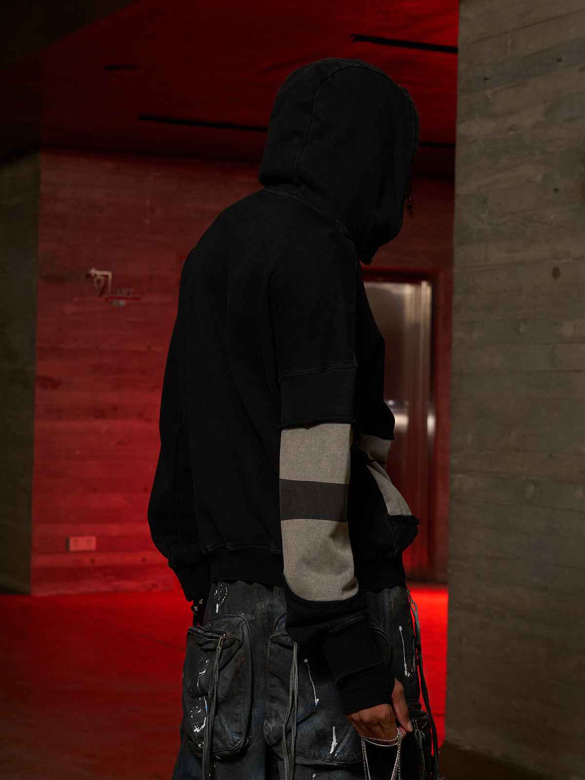 Distressed Electronic Exorcist Print Hoodie