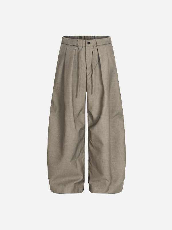Casual Loose Fit Wide Leg Pleated Suit Pants - Luxuryurbanwear