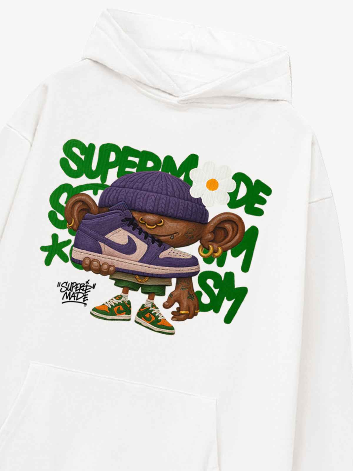 Street Cartoon Trend Sneakers Boy Hoodie