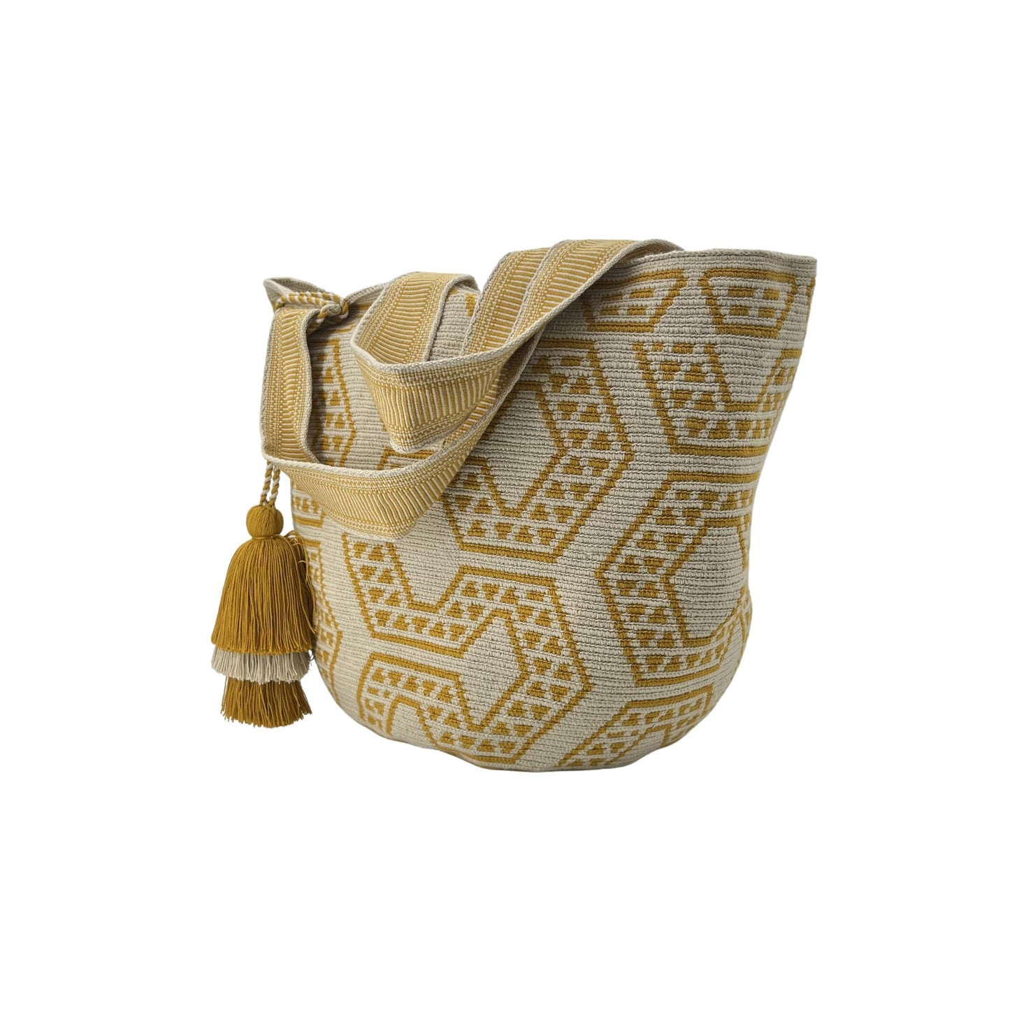 Authentic Wayuu Bag - Large Handmade Colombian Mochila - Handwoven Tribal Crossbody Shoulder Bag for Women - Unique