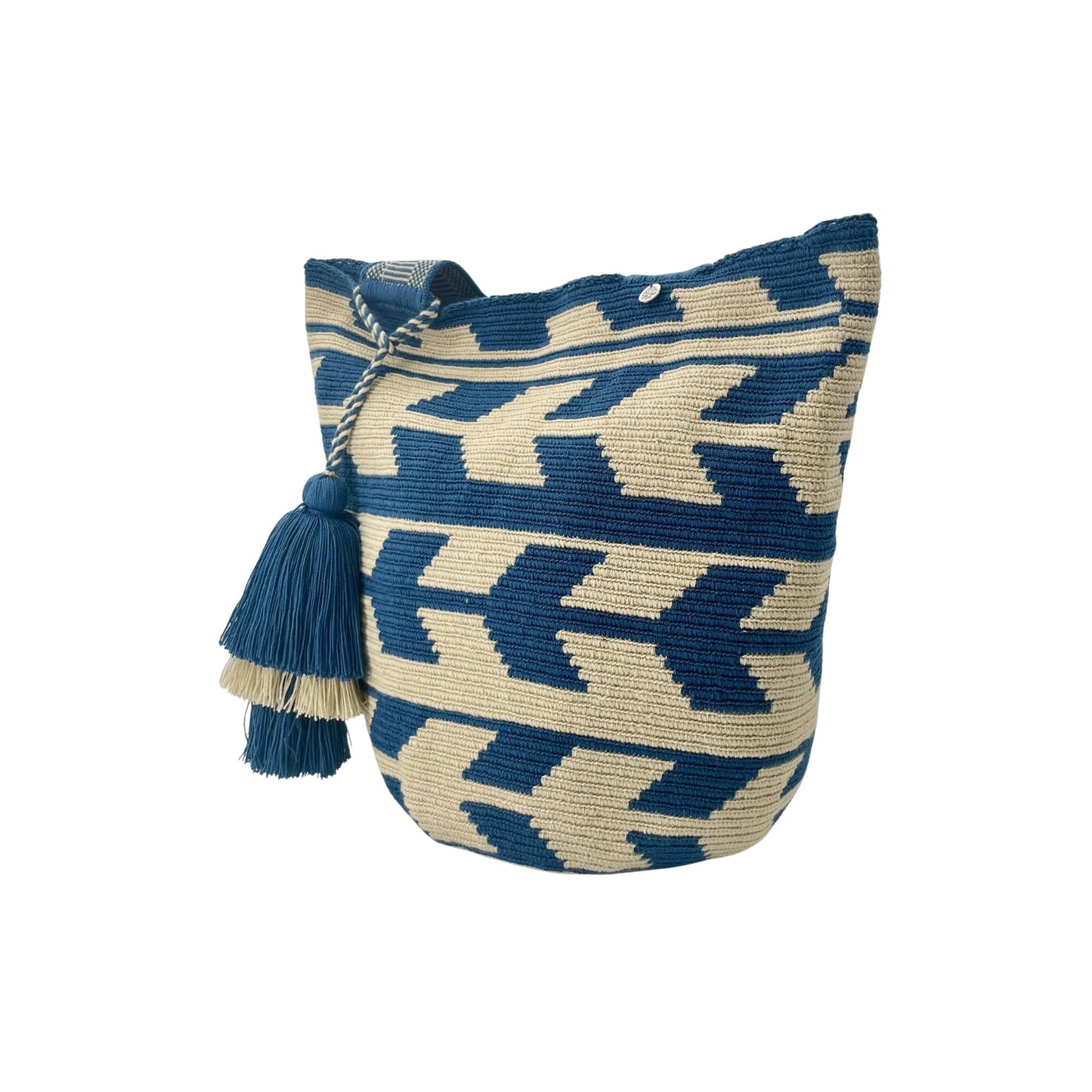 Authentic Wayuu Bag - Large Handmade Colombian Mochila - Handwoven Tribal Crossbody Shoulder Bag for Women - Unique