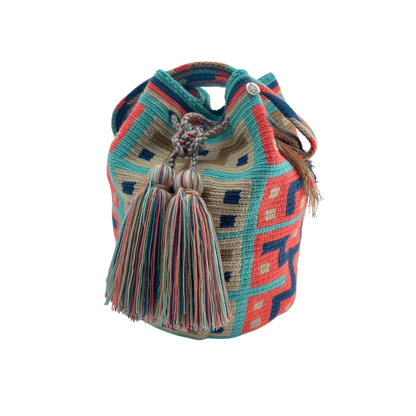 Authentic Wayuu Bag - Large Handmade Colombian Mochila - Handwoven Tribal Crossbody Shoulder Bag for Women - Unique