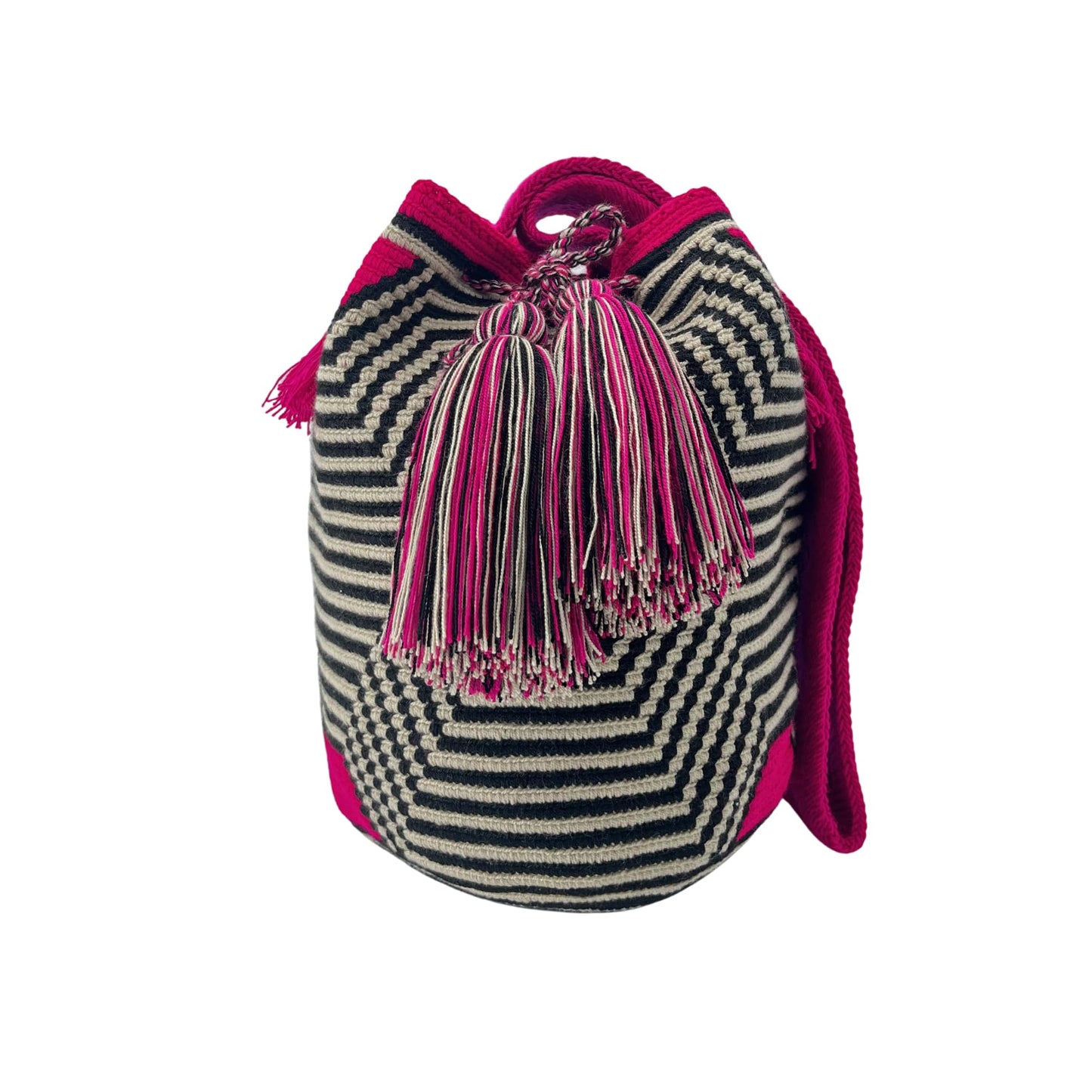 Authentic Wayuu Bag - Large Handmade Colombian Mochila - Handwoven Tribal Crossbody Shoulder Bag for Women - Unique