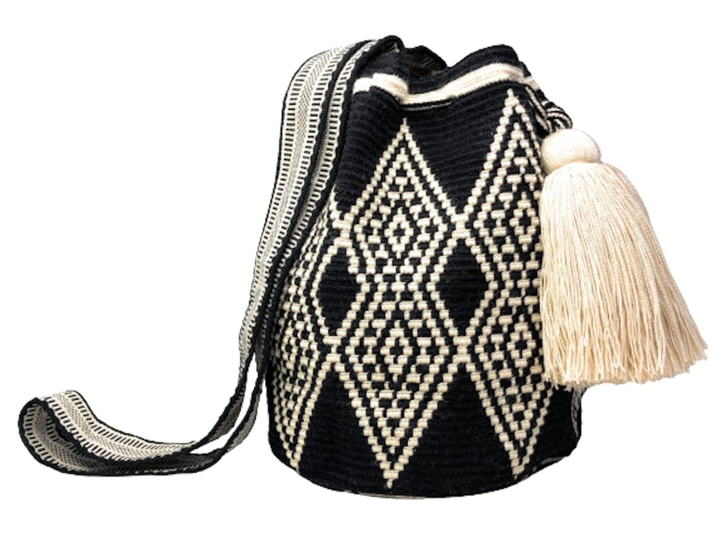 MEDIUM Wayuu Mochila Bag For Women original bolsa tejida colombiana authentic crochet pattern Gift from Colombia | AUTHENTIC WAYUU
