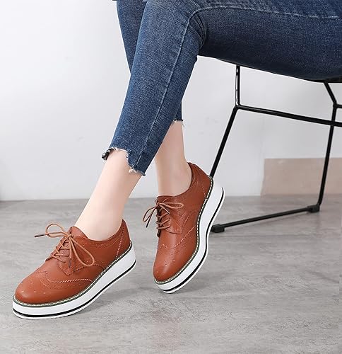 LUW Striped Platform Oxford Shoes Woman
