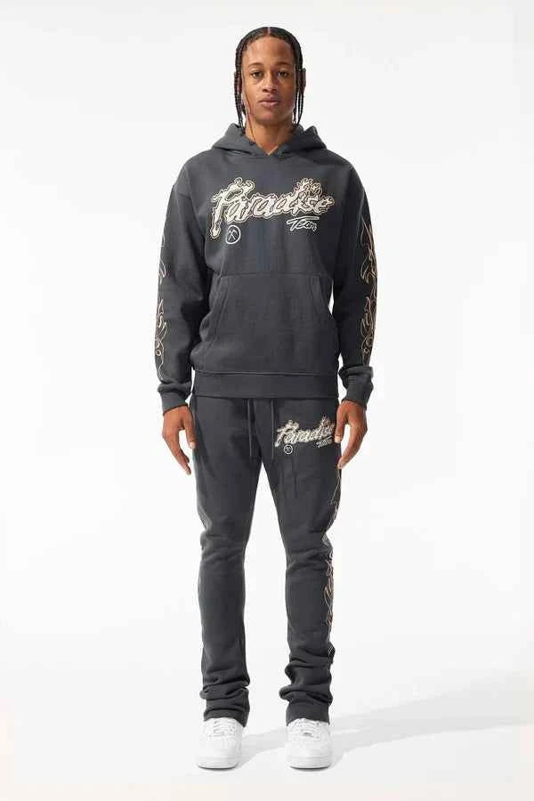 Jordan Craig Paradise Tour Fleece Stacked Joggers - Charcoal