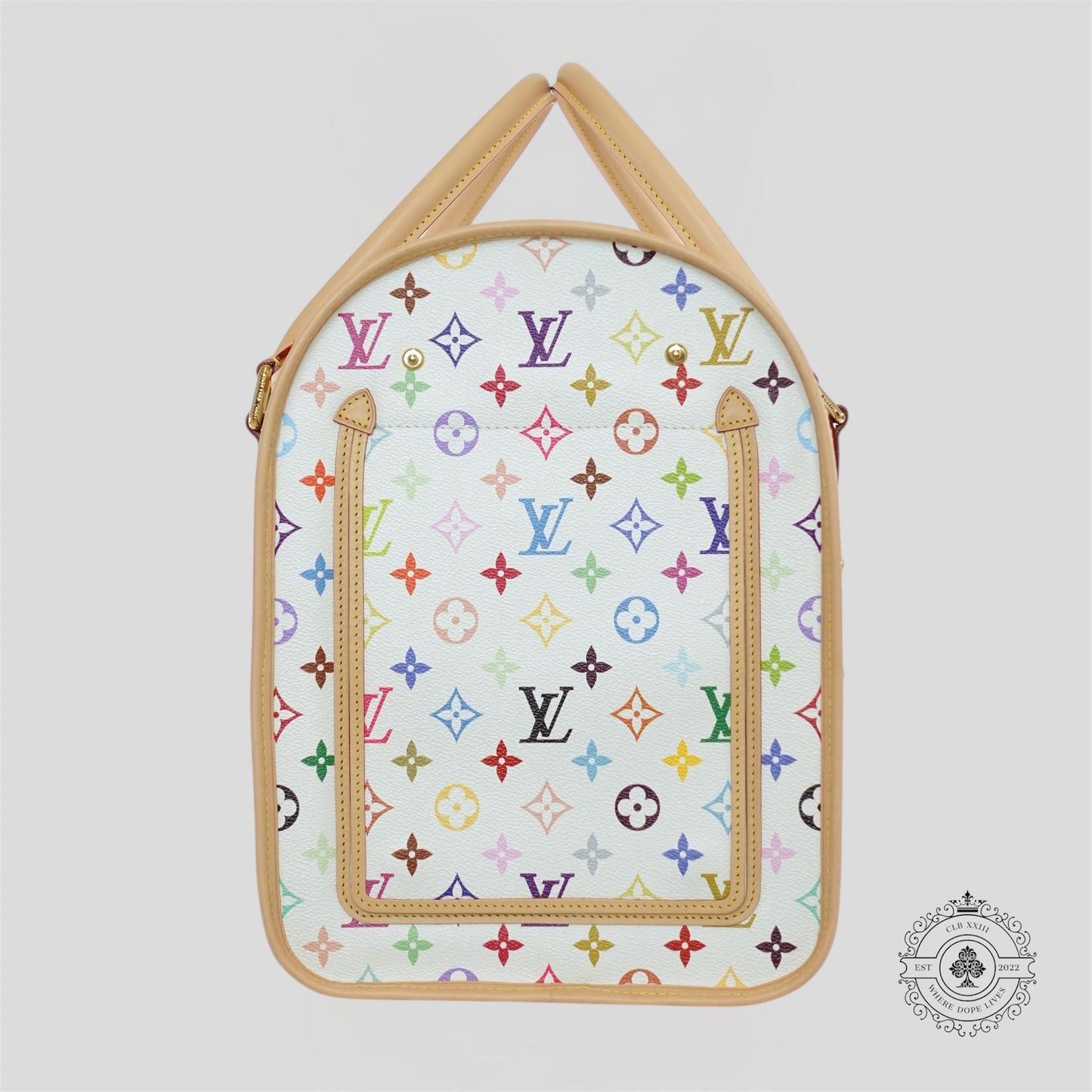 Louis Vuitton x Takashi Murakami Dog Bag in White