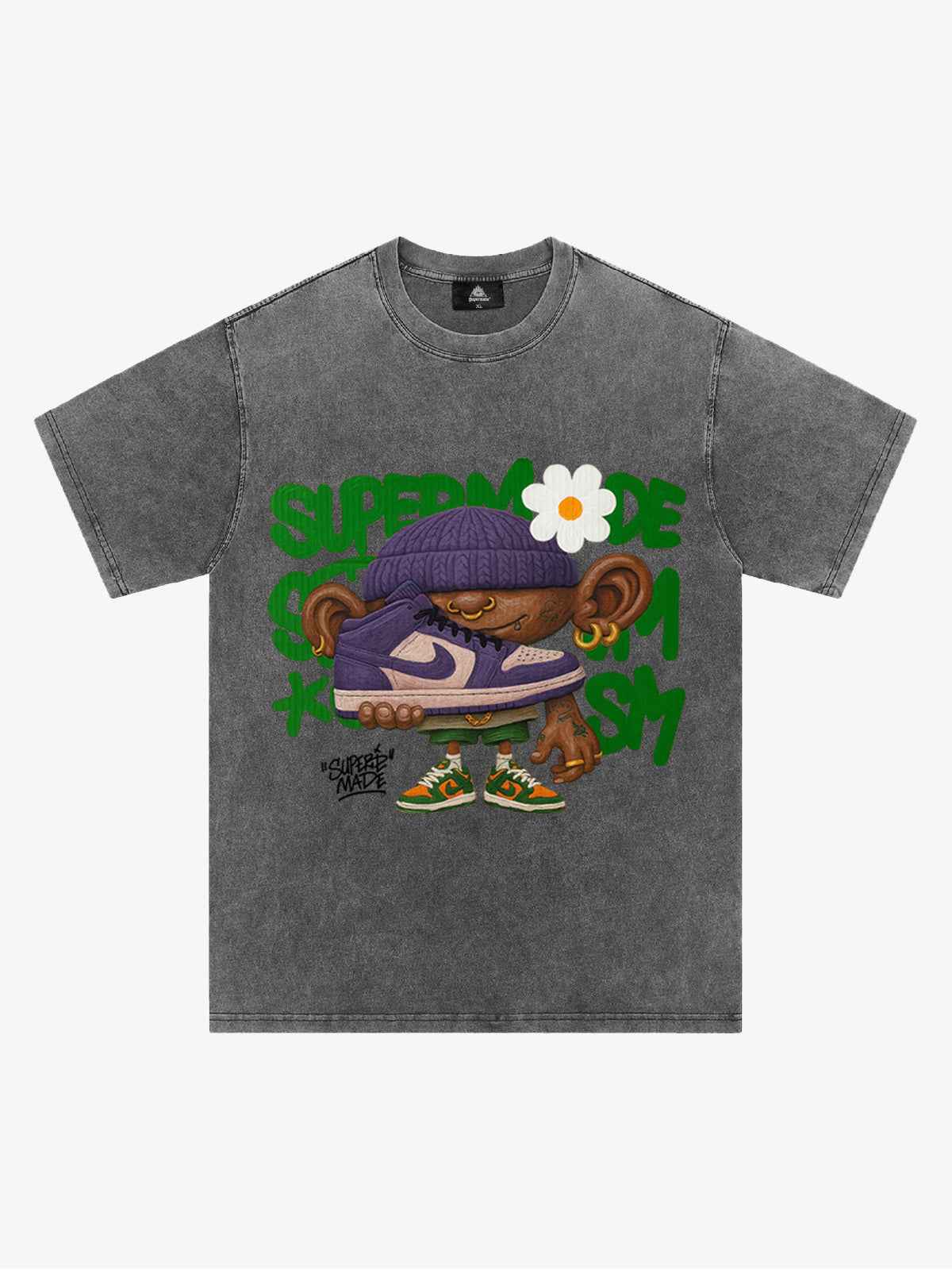 Street Cartoon Sneaker Graffiti Sneaker T-shirt