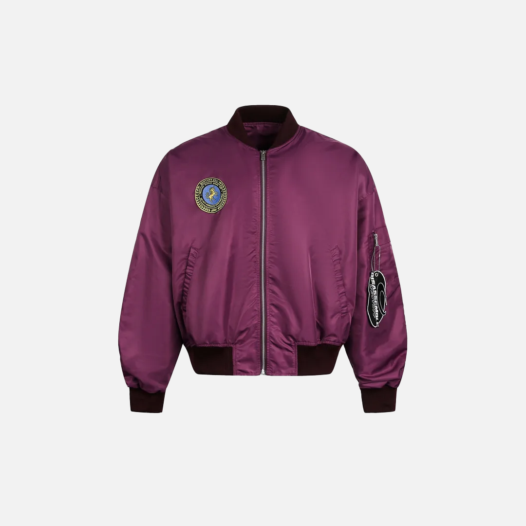 Retro Badge Safari Style Embroidered Bomber Jacket - Luxuryurbanwear