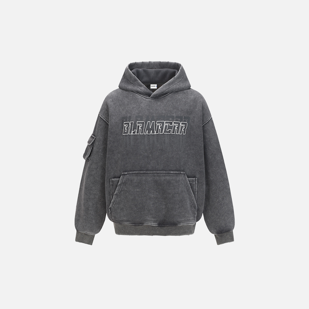 Chic Streetwear Grungy Distressed Washed Hoodie - Luxuryurbanwear