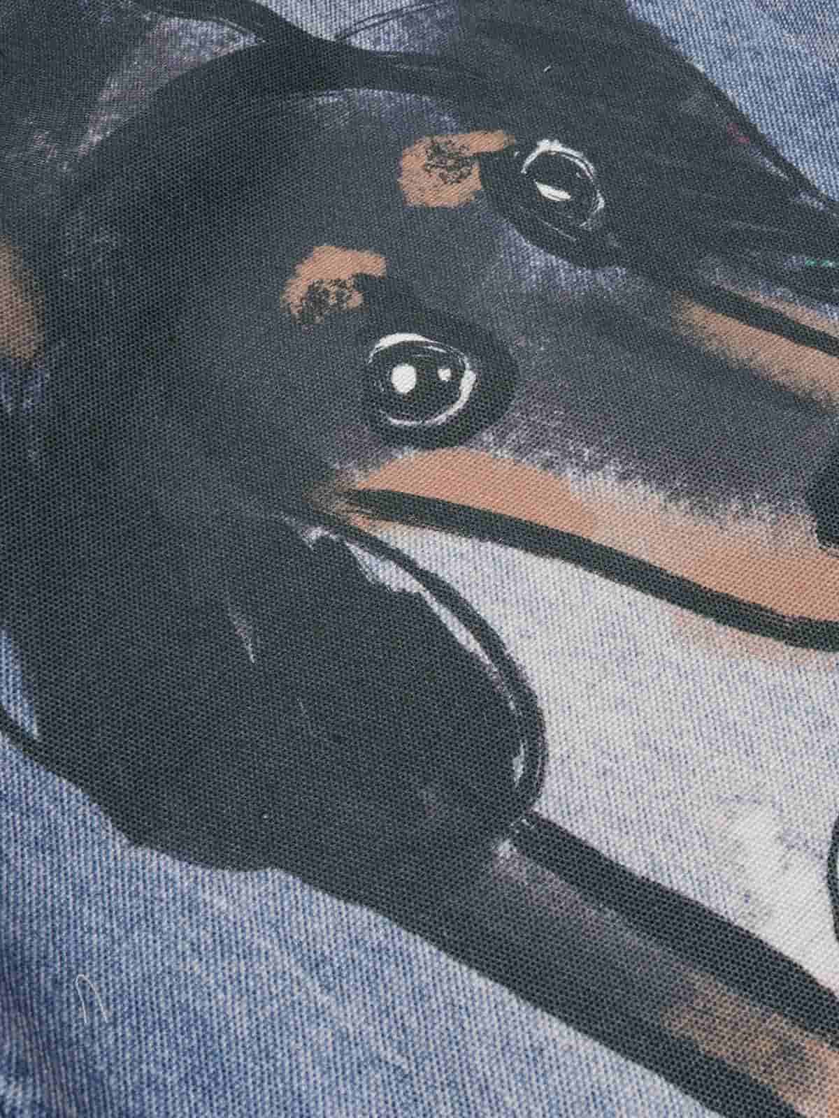 Retro Dachshund 3D Print Washed Distressed Jeans - Luxuryurbanwear