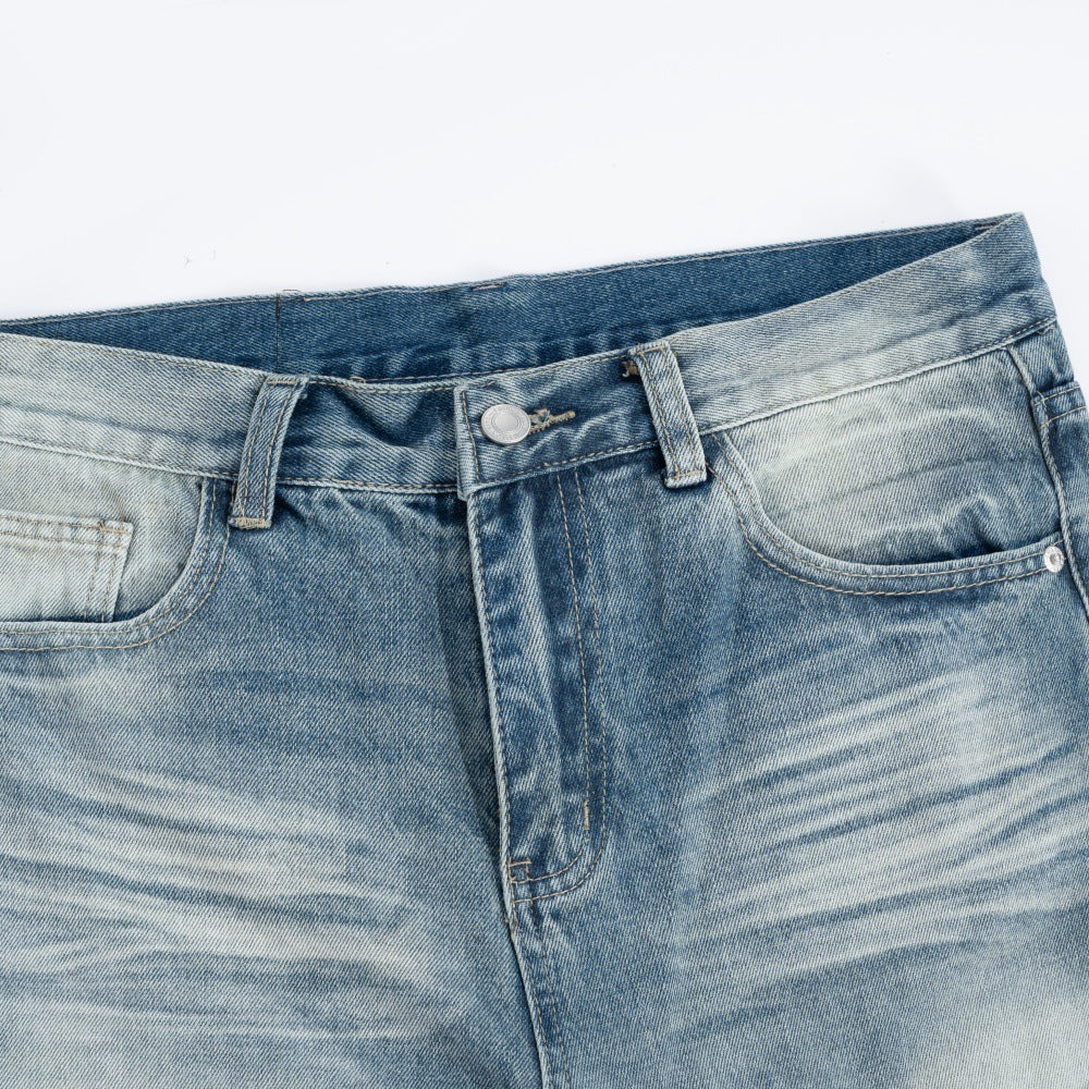 LUW Street Fashion Washed Denim Pant D002 - Luxuryurbanwear