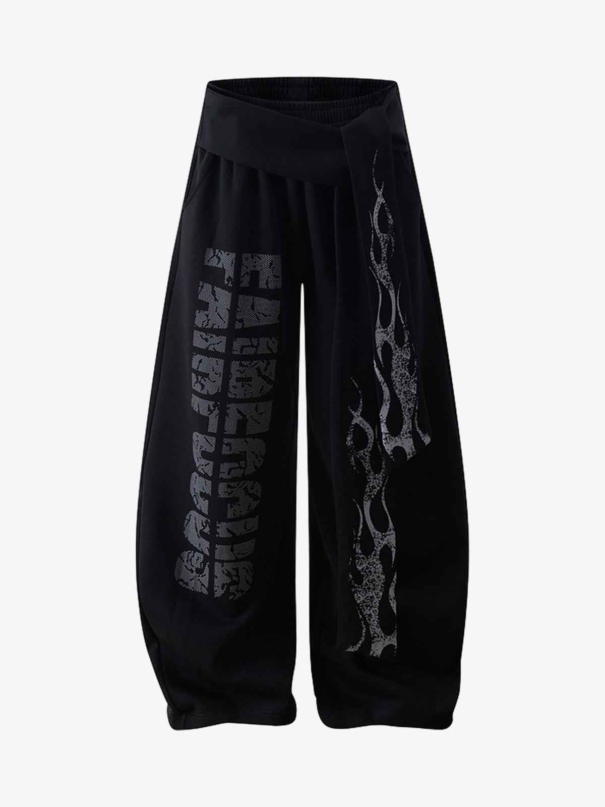 Dark Street Letter Flame Sweatpants