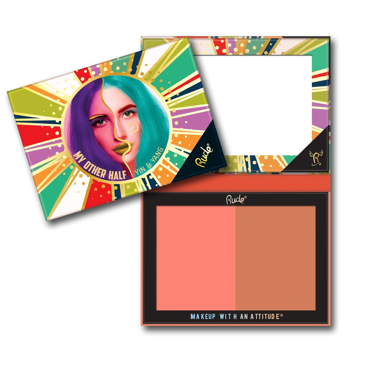 RUDE My Other Half Duo Shade Face Palette - Yin & Yang