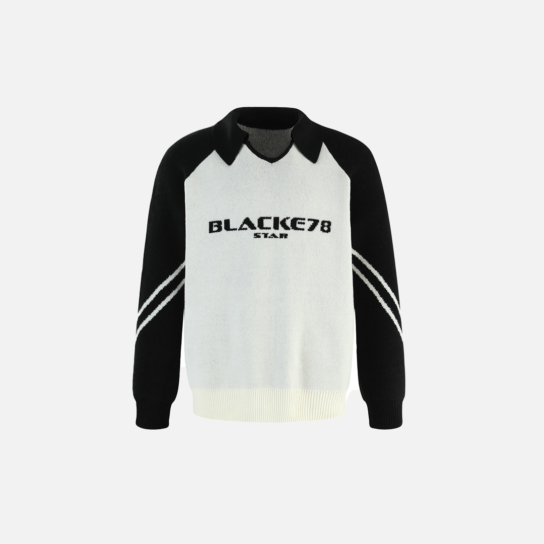 Essential Hip Hop Color Block Knitted Sports Sweater - Luxuryurbanwear