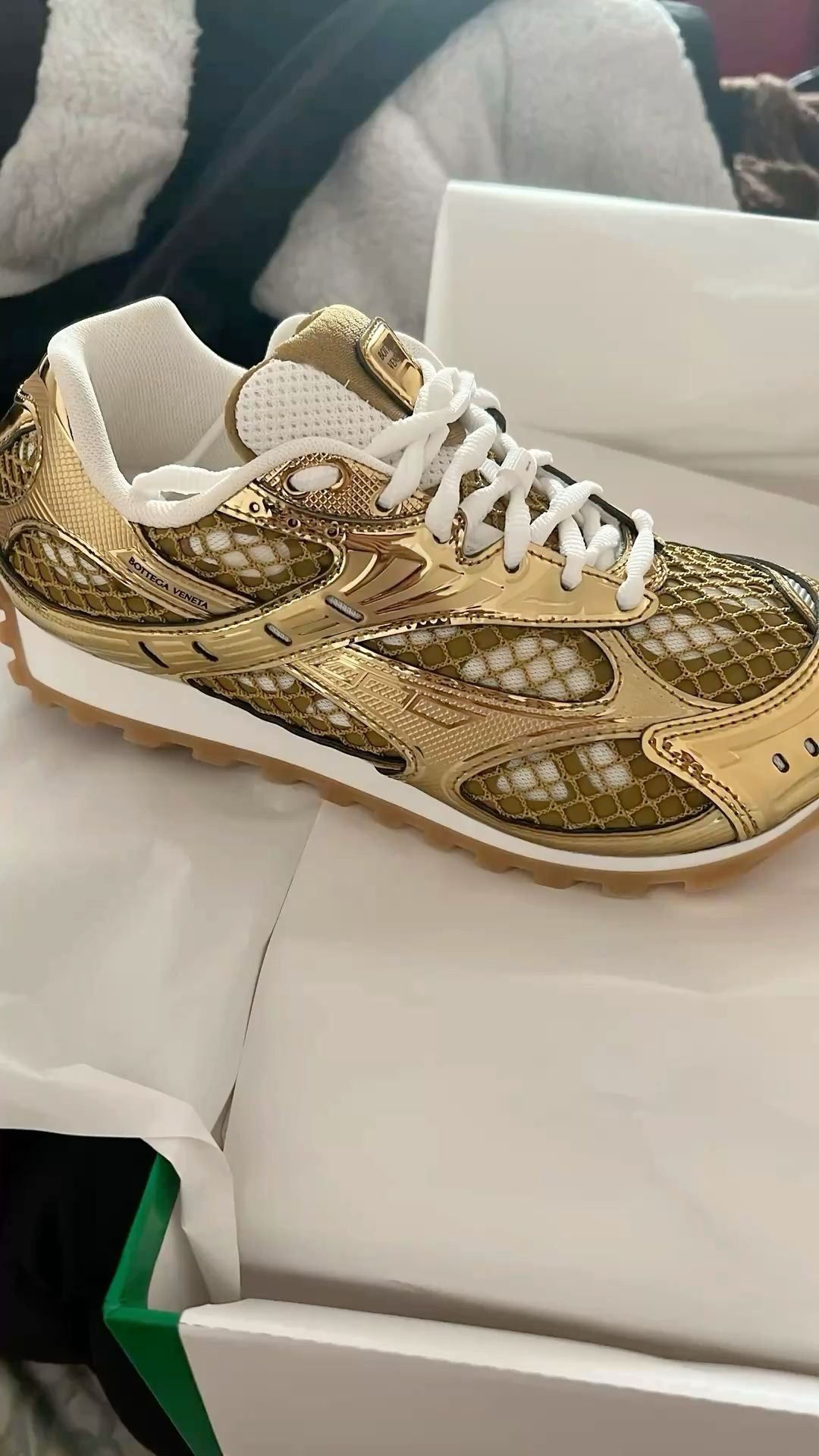 Bottega Veneta Orbit Gold Sneakers