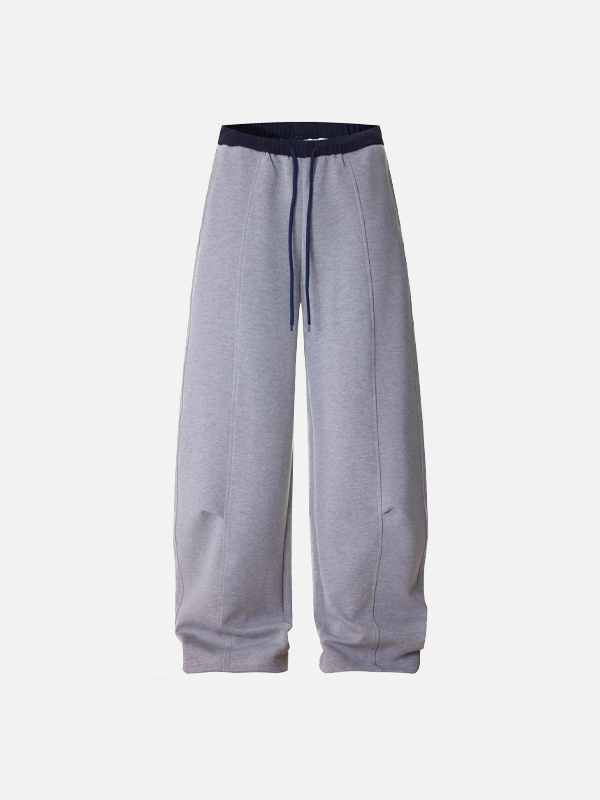 Fashionable Patchwork Wide Leg Sweatpants - Luxuryurbanwear